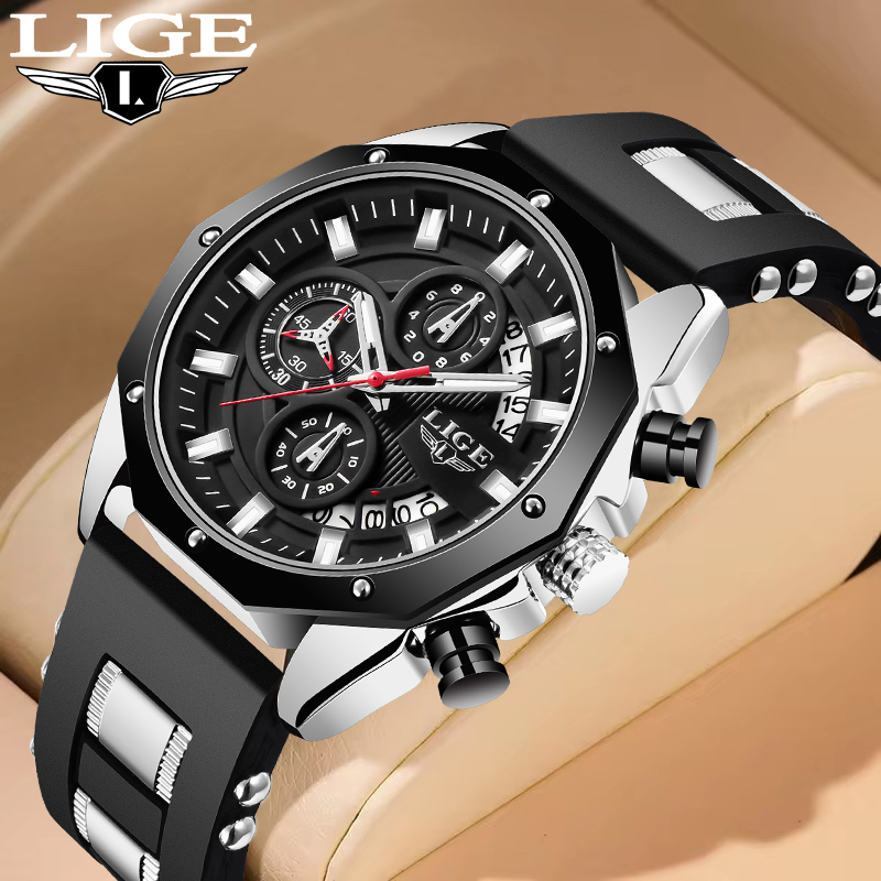 Luxury Watch Hand - LIGE Fashion Outdoor Quartz Man Watch