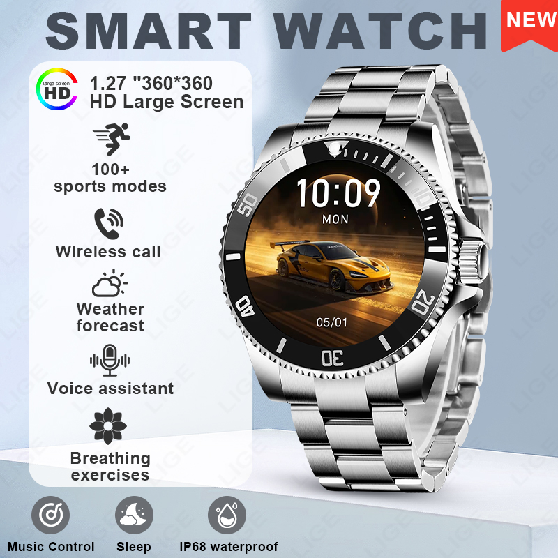 Luxury Watch Korea - LIGE Smart Watch Luxury Steel Health