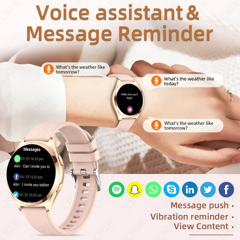 LIGE Luxury Smart Watch For Wo - Luxury Watch Korea 评论和价格