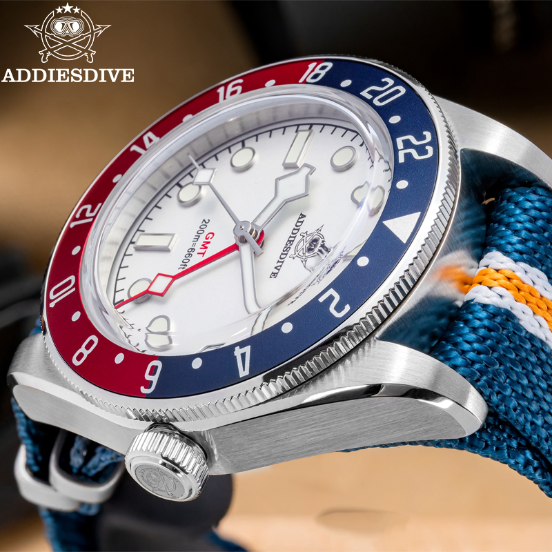 ADDIESDIVE 39mm Men's Quartz W - Gmt Dual Timezone Watch 评论和价格