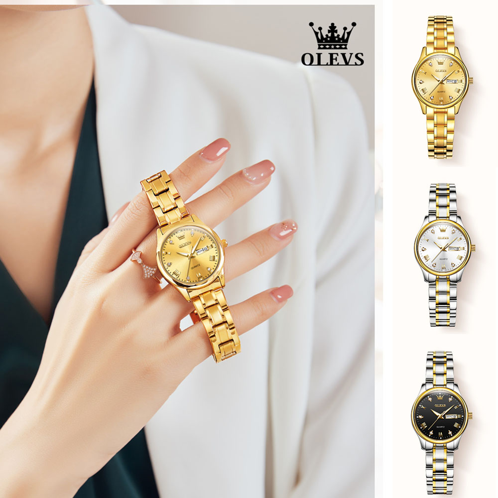 OLEVS 5563 New Fashion Women Q - Luxury Watch With Leather Strap 评论和价格