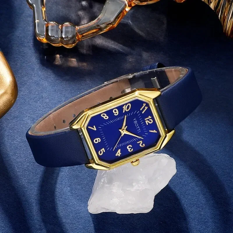 Luxury Fashion Square Women's  - Luxury Watch With Leather Strap 评论和价格