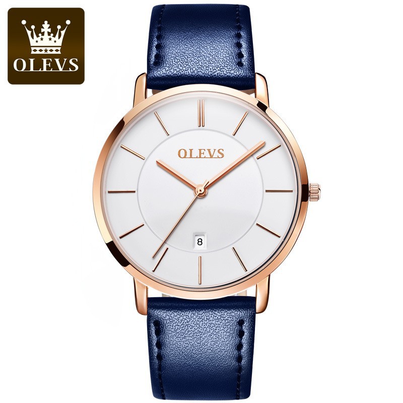 OLEVS Fashion Ultra Thin Women - Luxury Watch With Leather Strap 评论和价格