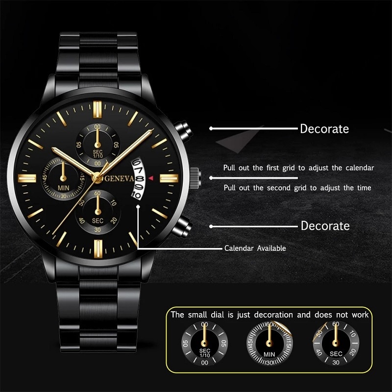 Fashion Men Black Stainless St - Seiko Watch 5 Sports 评论和价格