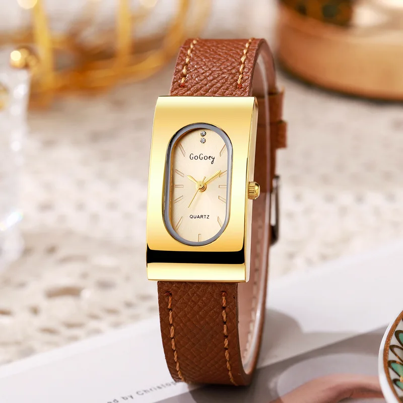 Luxury Ladies Brand Women Watc - Luxury Watch With Leather Strap 评论和价格