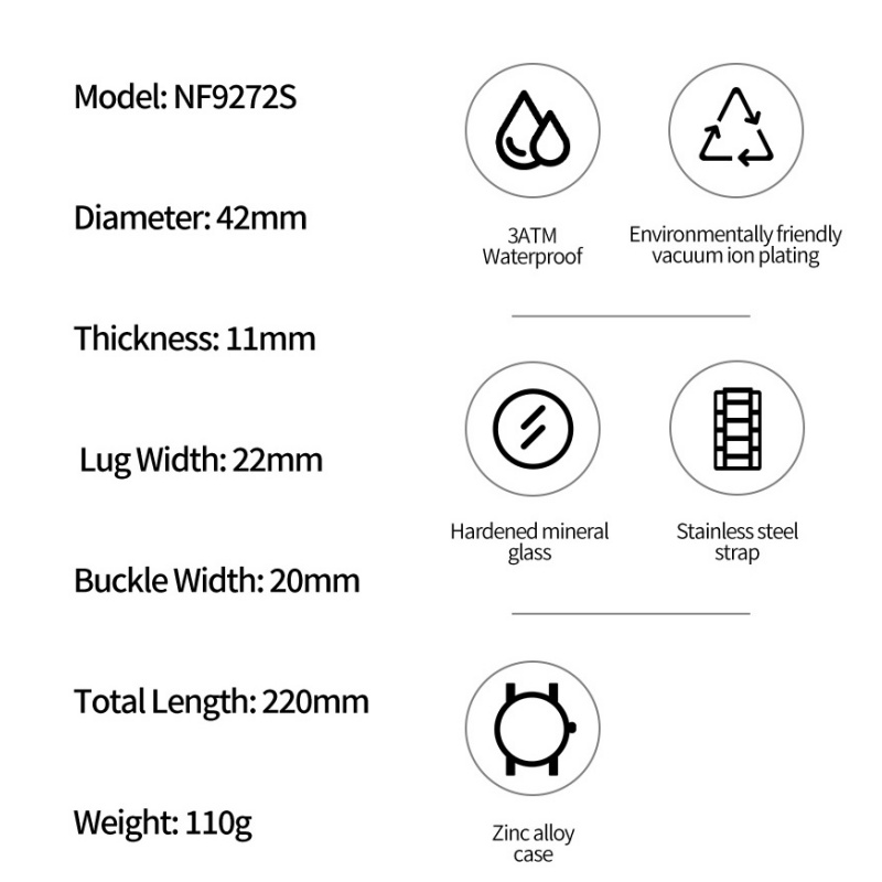 NAVIFORCE Male Fahion Quartz S - Quiet Luxury Watch Men 评论和价格
