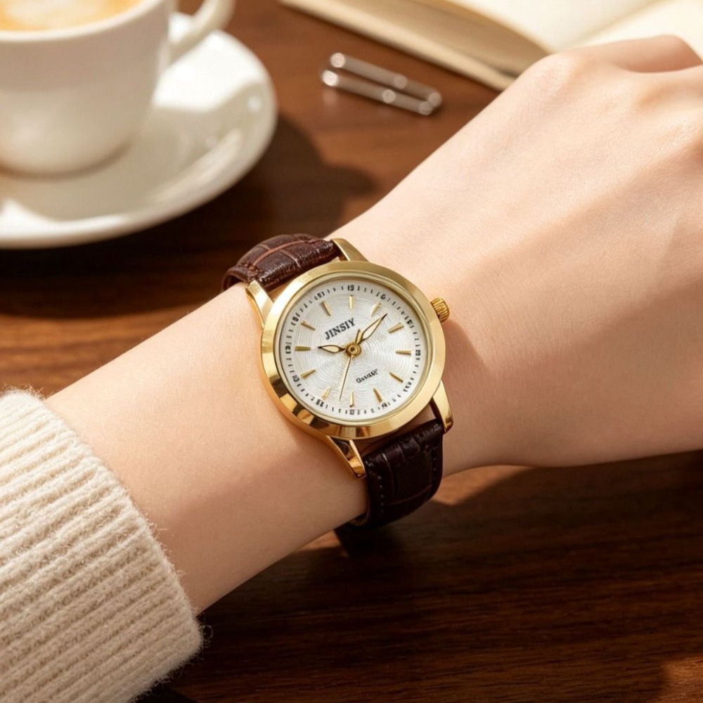 Fashion Leather Strap Quartz W - Luxury Watch With Leather Strap 评论和价格