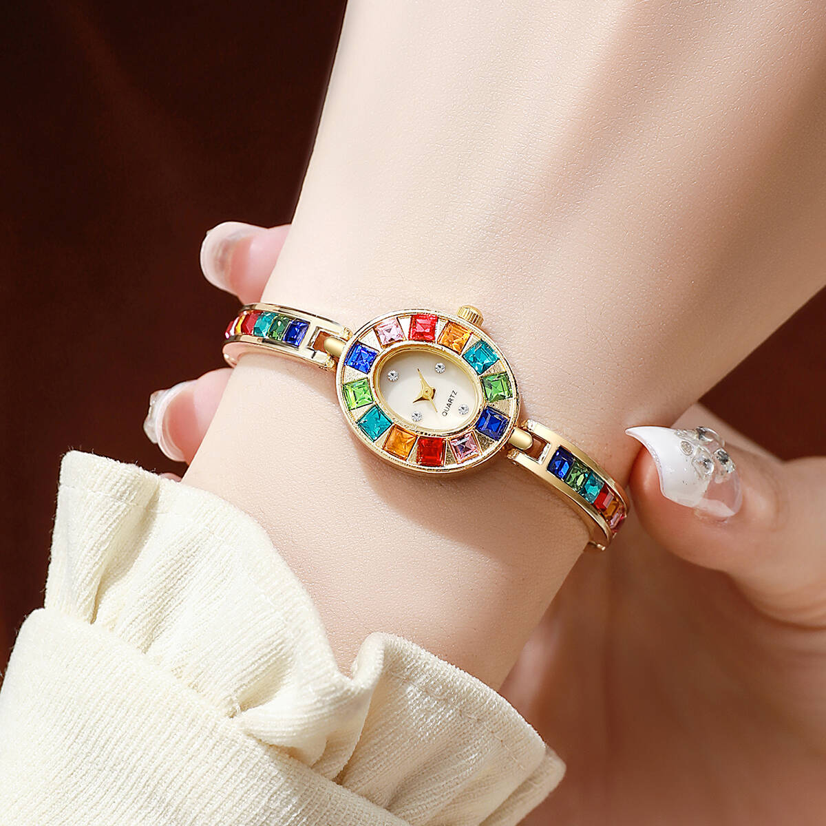 2PCS/Set Luxury Rhinestone Wom - Luxury Watch Safe 评论和价格