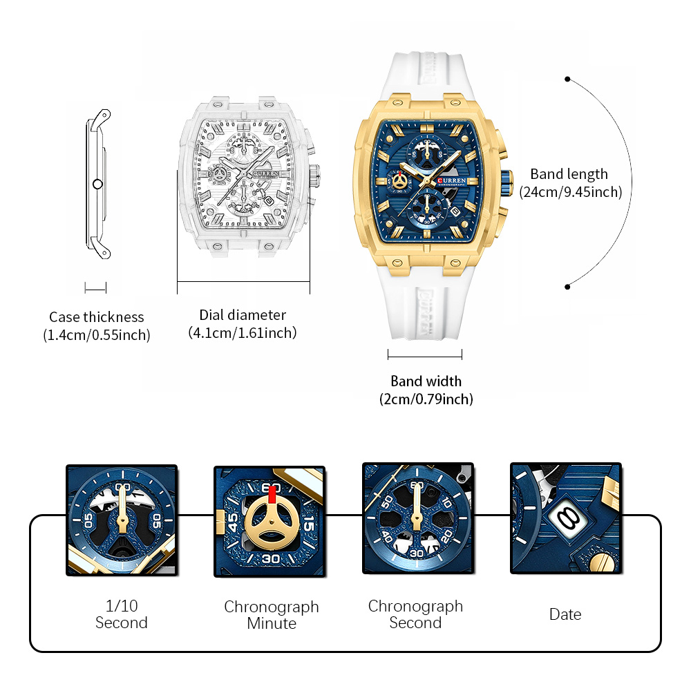 CURREN Luxury Vintage Watch fo - Luxury Watch Safe 评论和价格