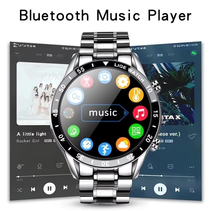 LIGE New Bluetooth Call Smart  - Luxury Watch Korea 评论和价格
