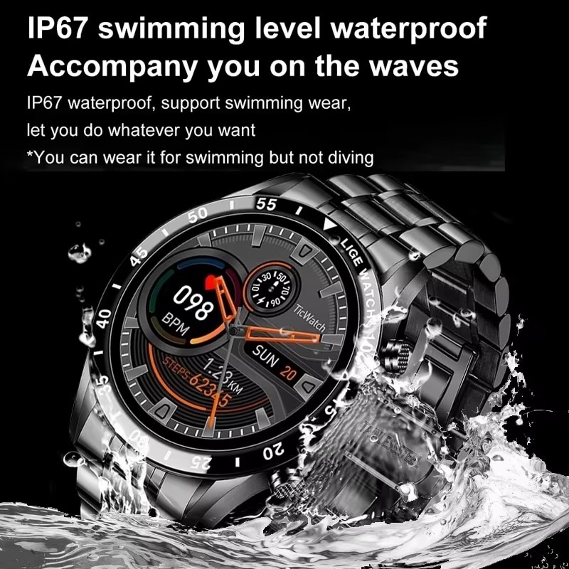 LIGE New Bluetooth Call Smart  - Luxury Watch Korea 评论和价格