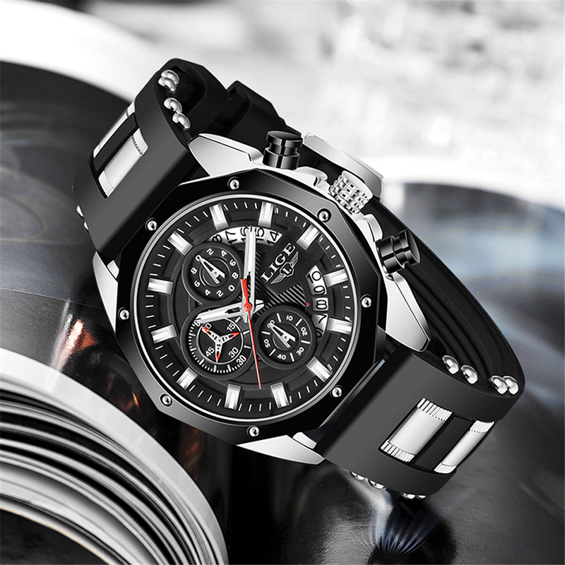 LIGE Fashion Outdoor Quartz Ma - Luxury Watch Hand 评论和价格