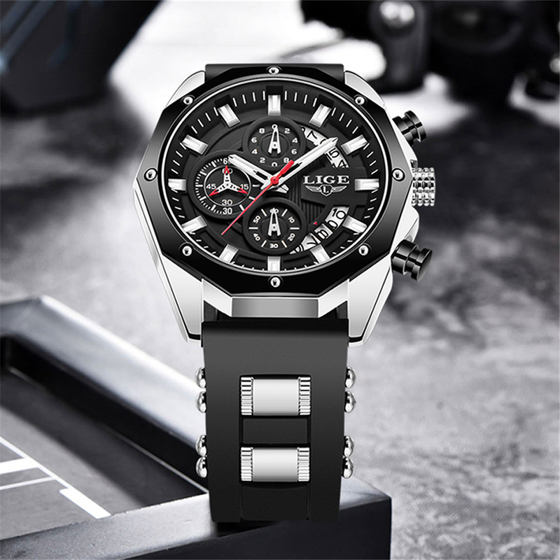 LIGE Fashion Outdoor Quartz Ma - Luxury Watch Hand 评论和价格