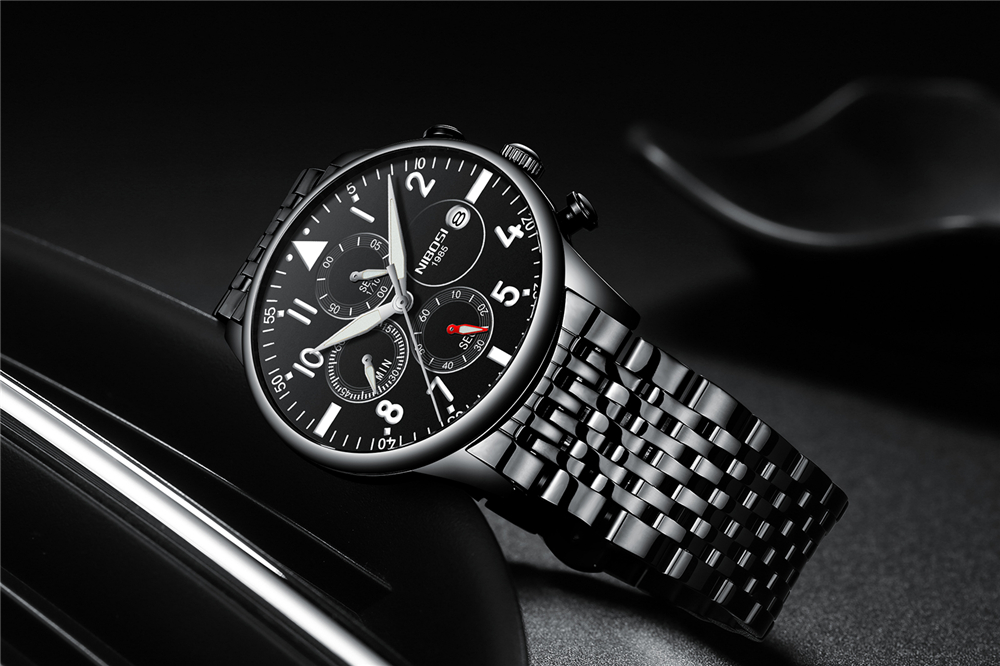 NIBOSI Fashion Mens Watches To - Luxury Watch Safe 评论和价格