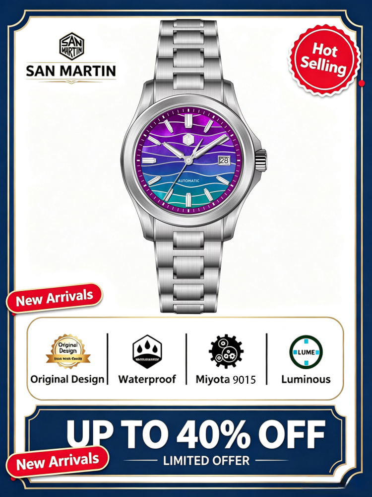San Martin Official 39mm Guill - Guilloché Dial Watch 评论和价格