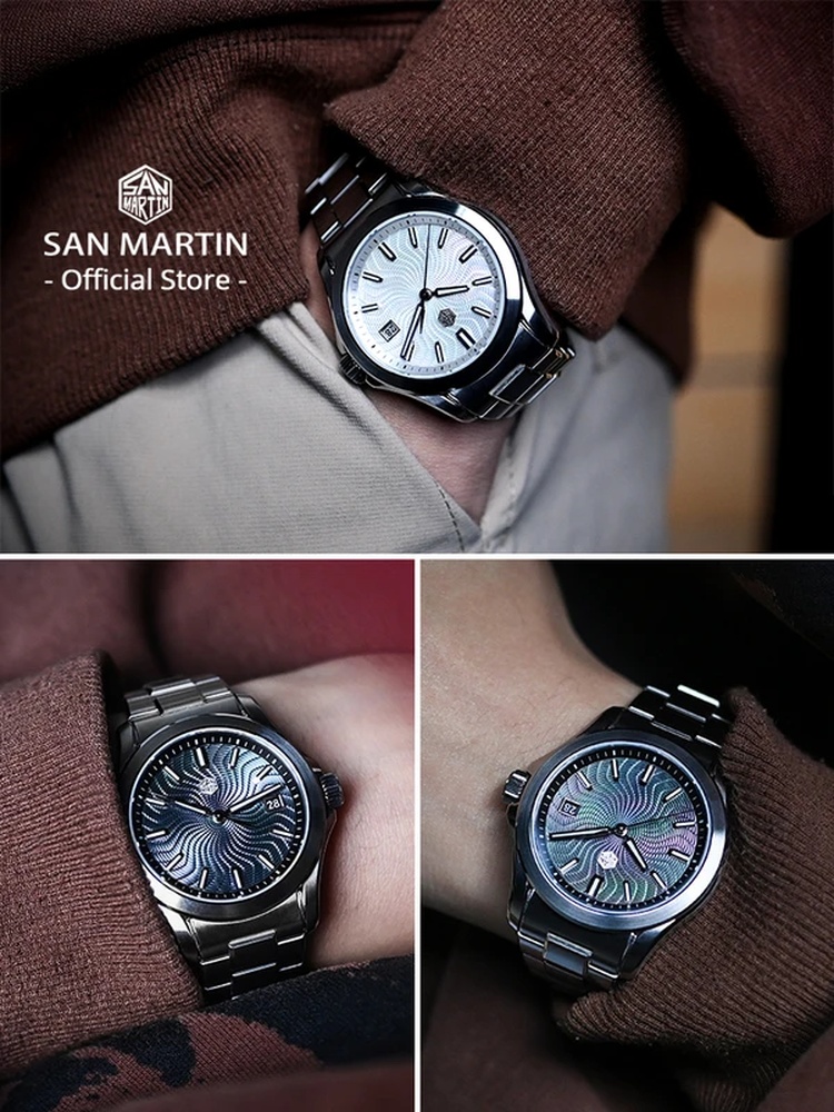 San Martin Official 39mm Guill - Guilloché Dial Watch 评论和价格