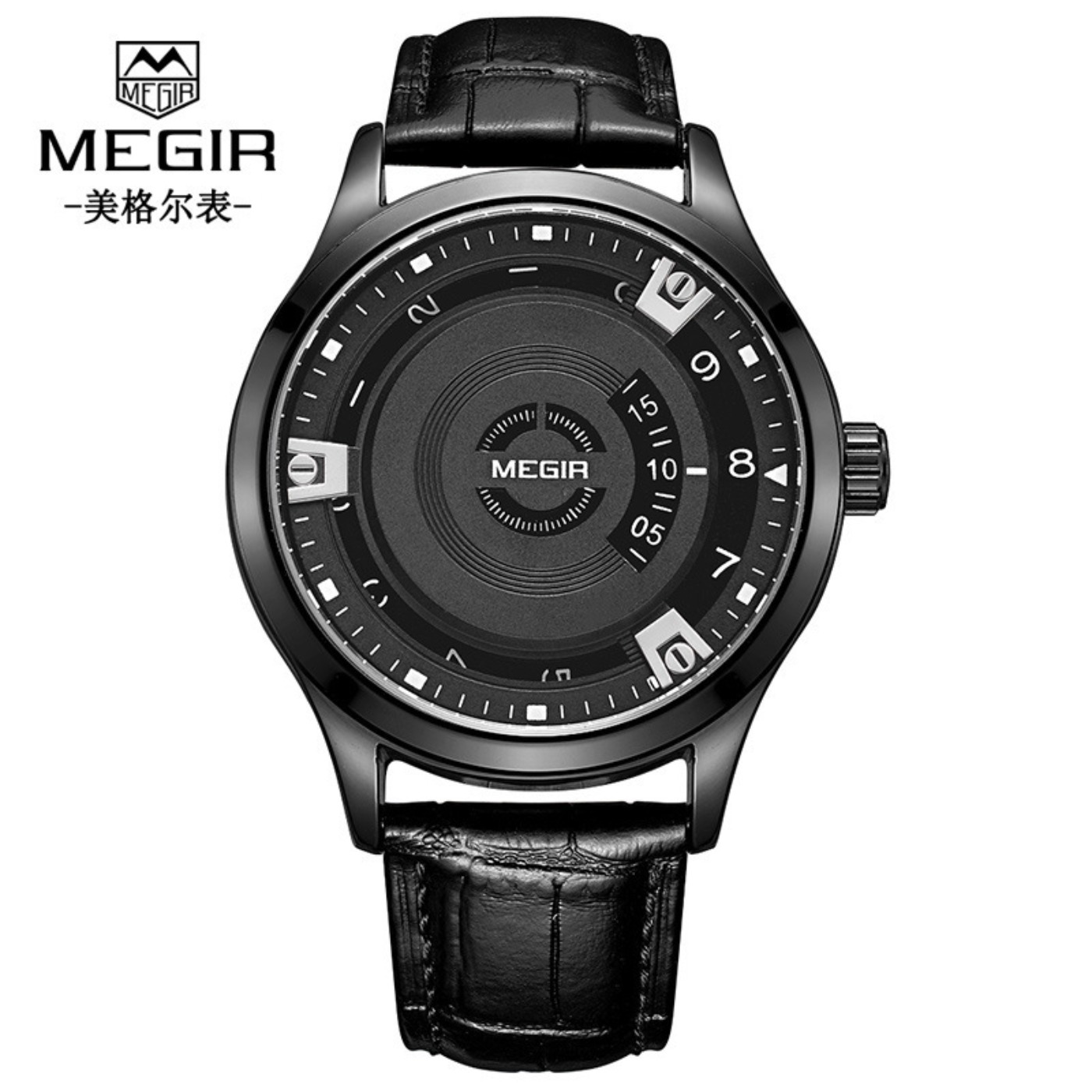 MEGIR Men Watches Luxury Leath - Luxury Watch With Leather Strap 评论和价格