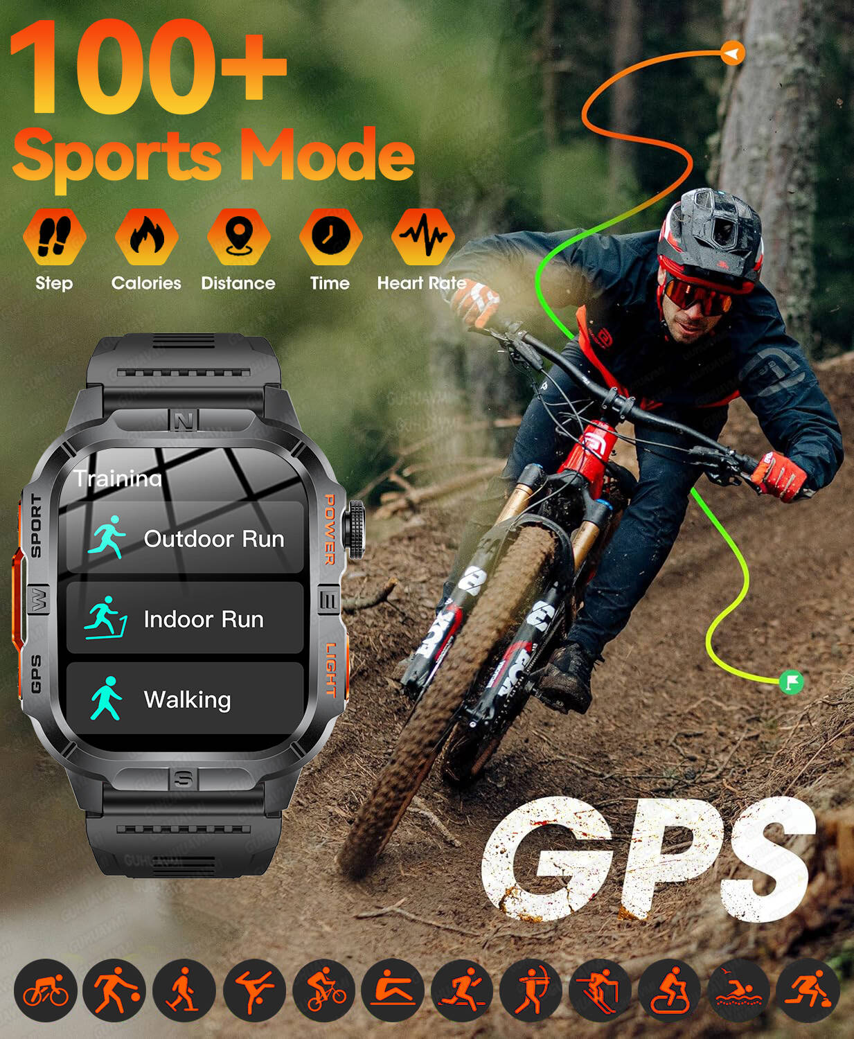 New Military T-Rex3 Ultra GPS  - Gmt Dual Timezone Watch 评论和价格