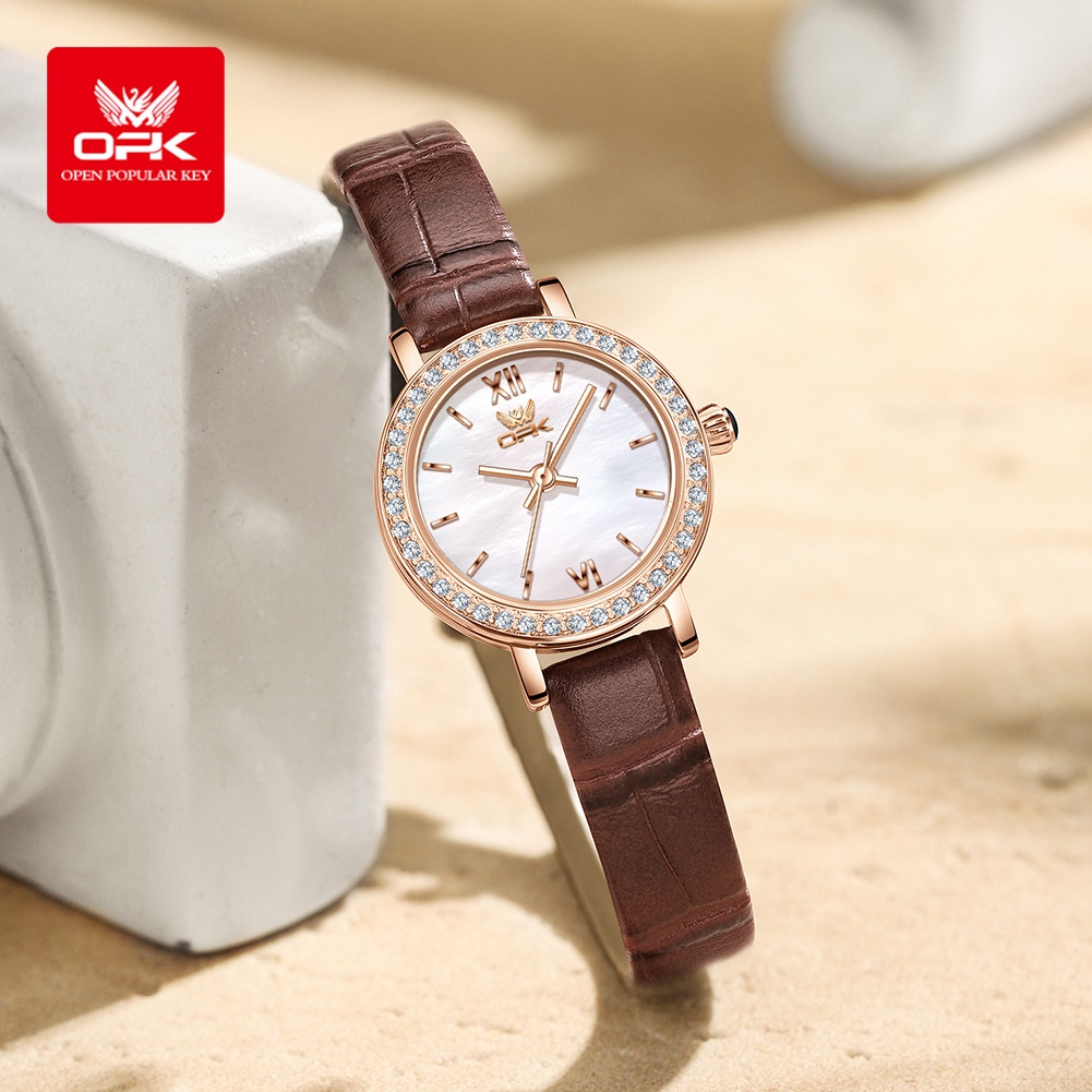 OPK 6063 Light Luxury Watch Wo - Luxury Watch With Leather Strap 评论和价格