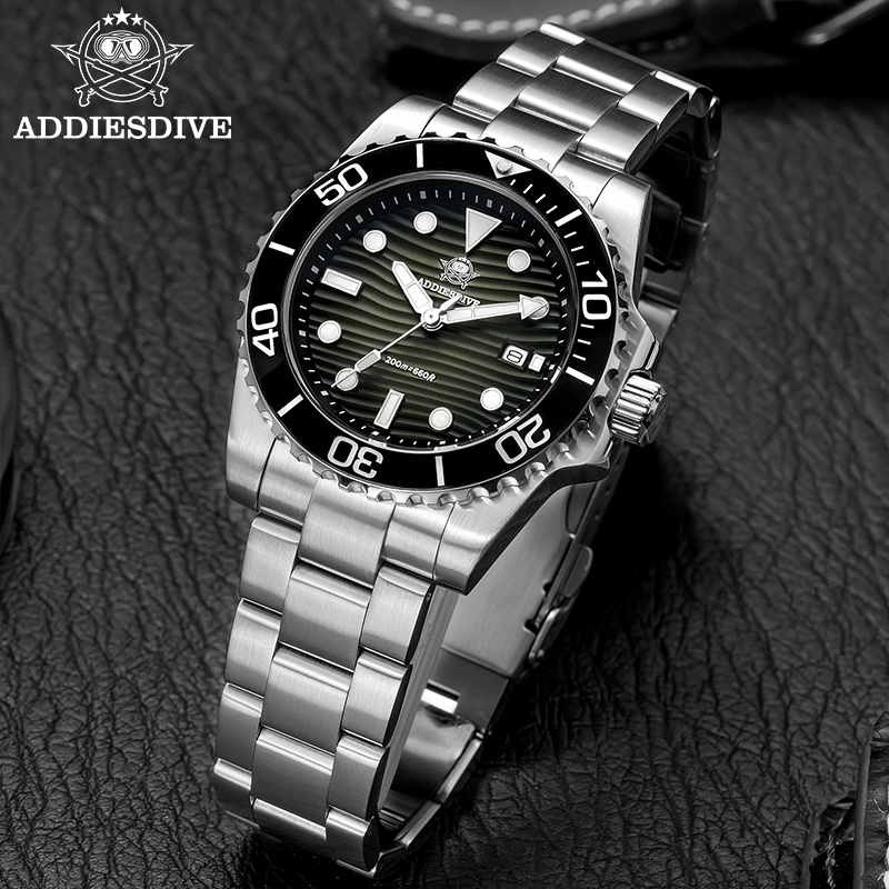 ADDIESDIVE New Men's Dive Watc - Guilloché Dial Watch 评论和价格