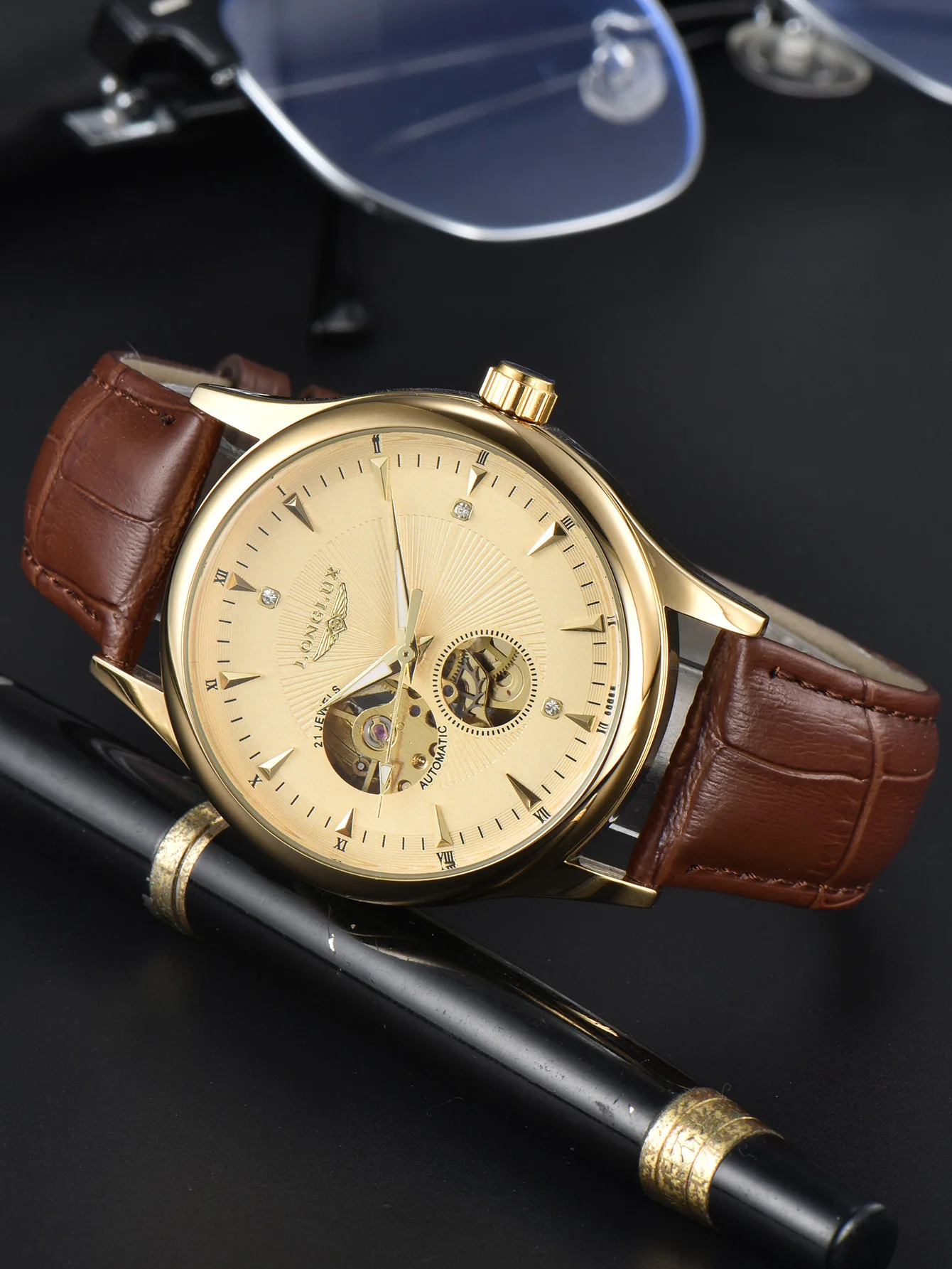 LONGLUX Automatic Watch Elegan - Seiko Watch 5 Sports 评论和价格